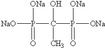 羥基乙叉二膦酸四鈉（HEDP•Na4）結構式