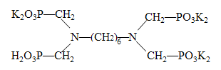 己二胺四甲叉膦酸鉀鹽（HMDTMPA）結構式