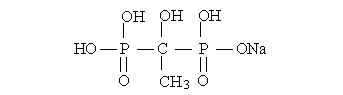 羥基乙叉二膦酸鈉（HEDP•Na）結構式